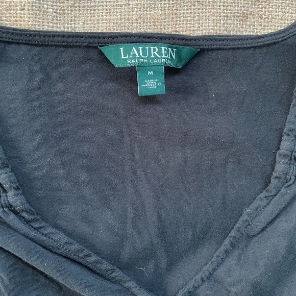 Ralph Lauren Sleeveless Top with Tassels, Black, Medium - Picture 4 of 5